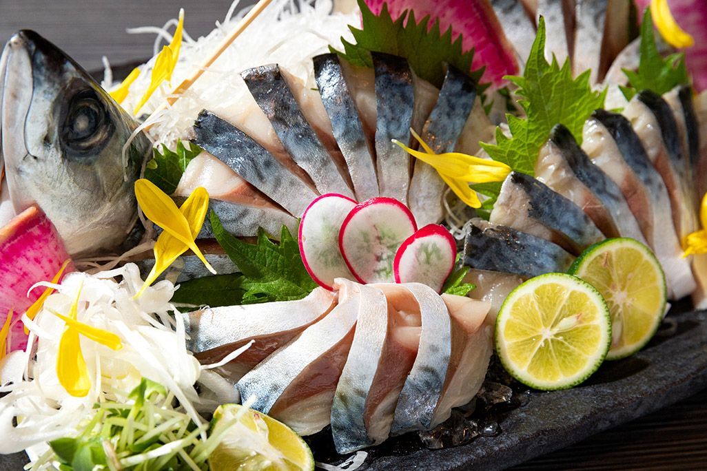 よっぱらいサバのお造り