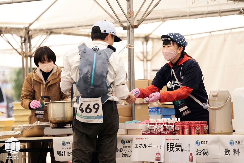 球磨川リバイバルトレイルのエイドステーション