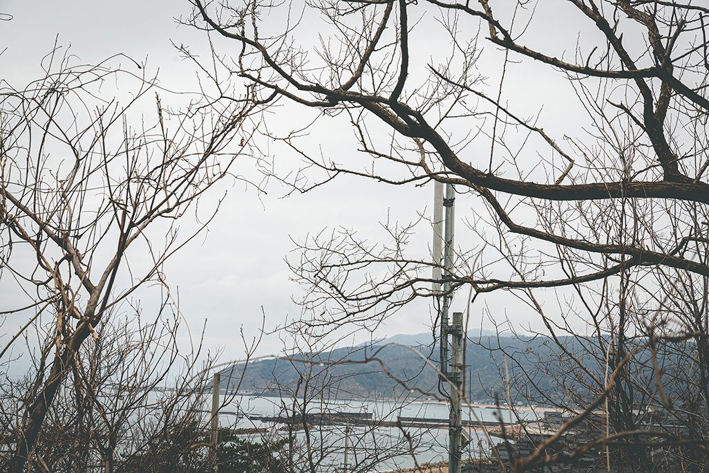 輪島市の沿岸部に設置された基地局