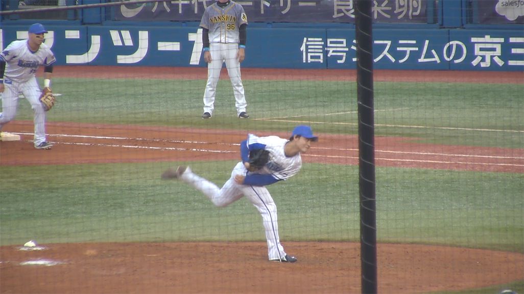 「ベイプラ」の投手3塁側カメラ