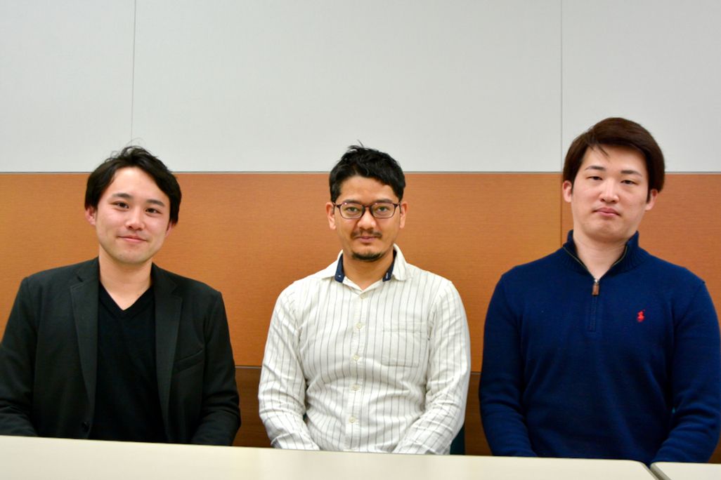 NPO法人ASHA 代表理事 任 喜史さん、共同代表理事 サッキャ・サンディープさん、事業推進局 峰松 優さん
