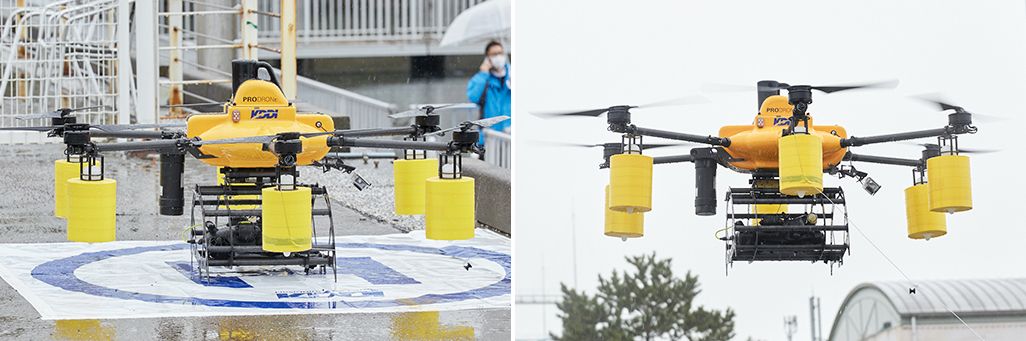 KDDIの水空合体ドローン