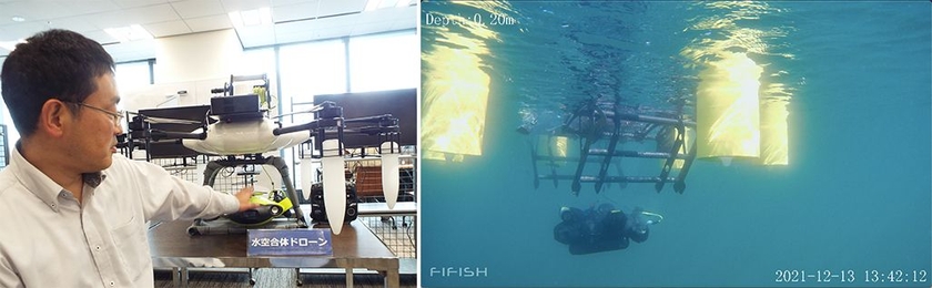 KDDIが開発した水空合体ドローンのシステム