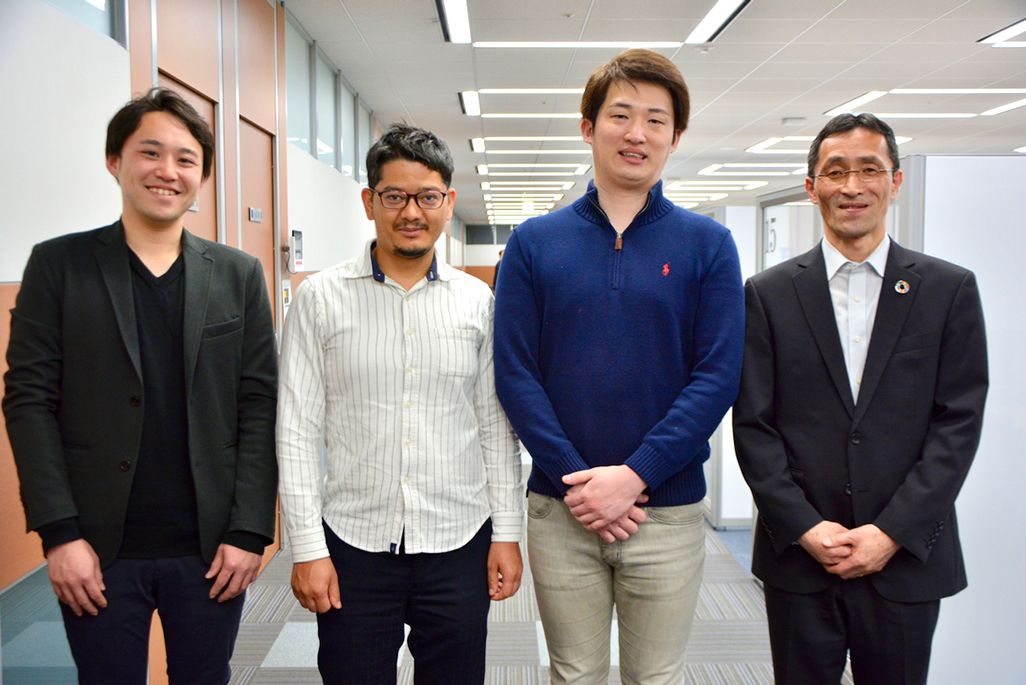 NPO法人ASHA 任 喜史さん、サッキャ・サンディープさん、峰松 優さん、KDDI財団 中山善博