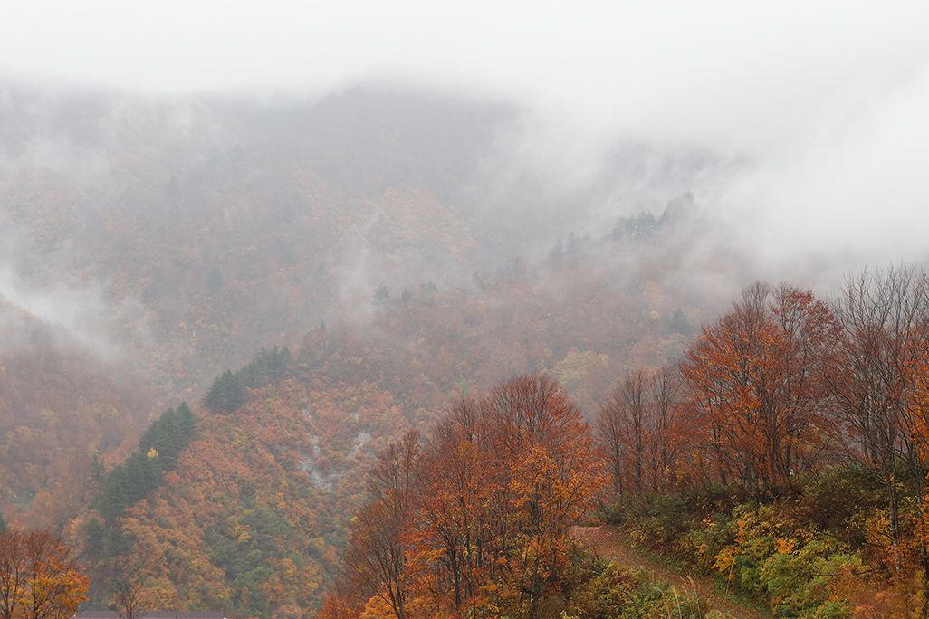 新潟県魚沼市・銀山平の山並み