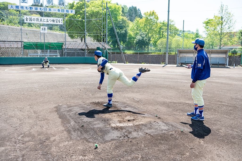 星稜中学校野球部のピッチング練習