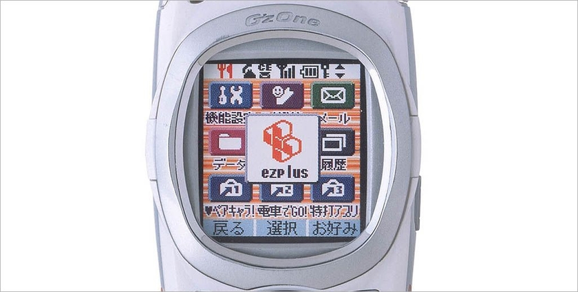 001年発売のケータイC452CA （カシオ）のディスプレイ部分