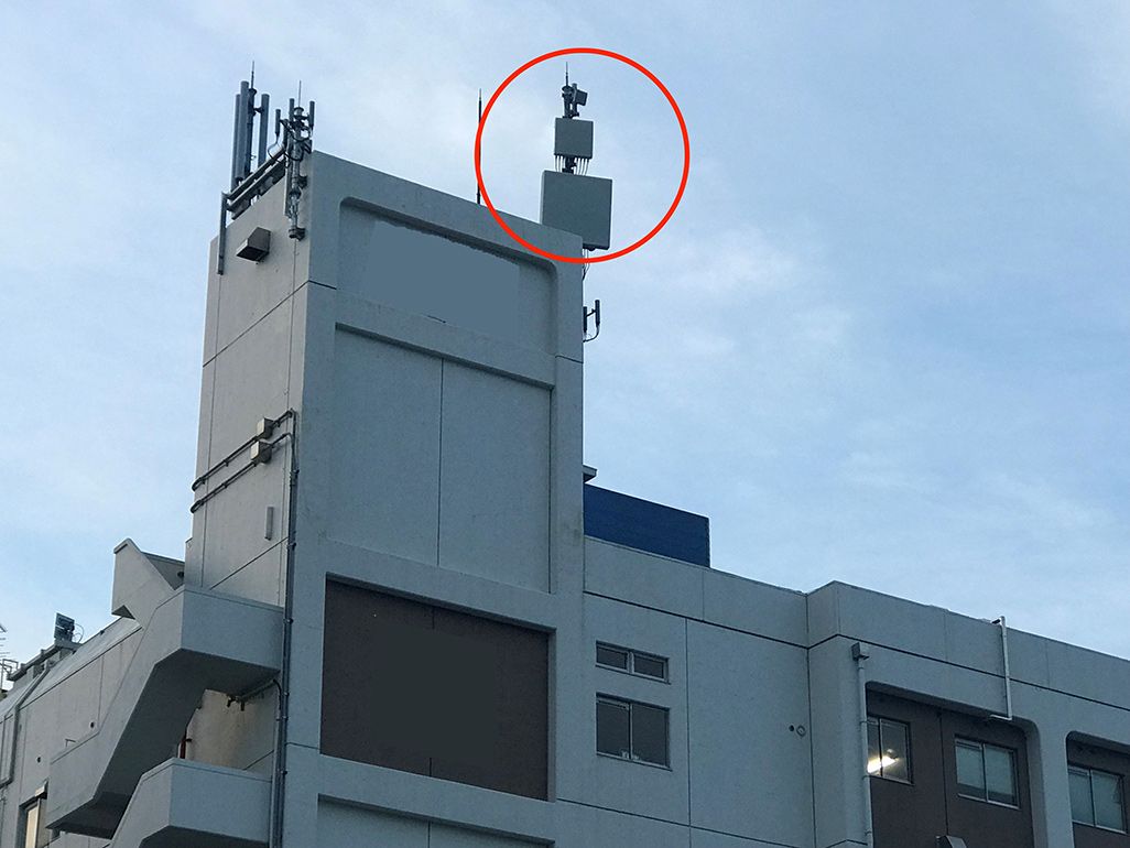 横浜みなとみらいの花火大会で使われた5ビームアンテナ