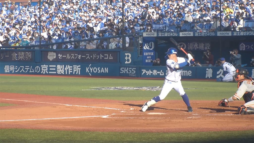 「ベイプラ」の打者3塁側カメラ