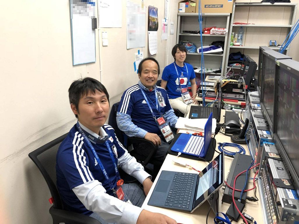 モスクワの「IBC」で勢ぞろいしたKDDI中継メンバー
