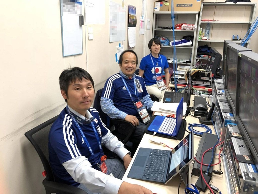 モスクワの「IBC」で勢ぞろいしたKDDI中継メンバー
