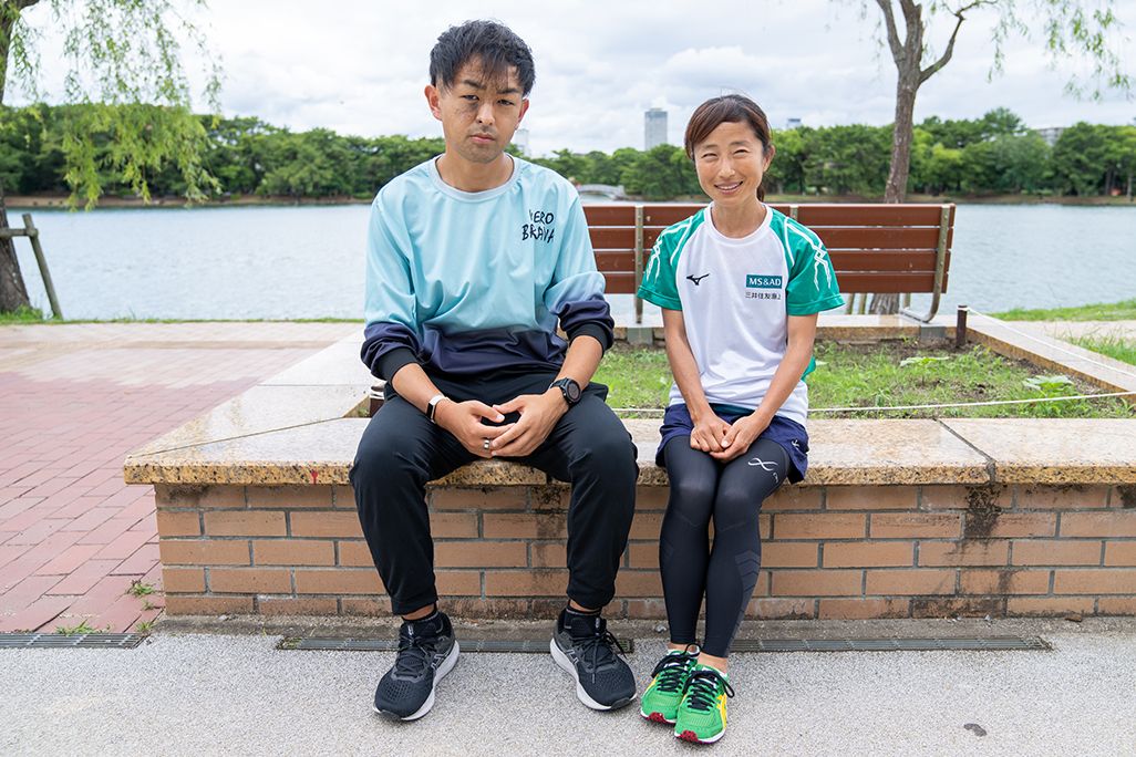 KDDI総合研究所 招聘研究員 髙山史徳とブラインドマラソンランナーの道下美里選手