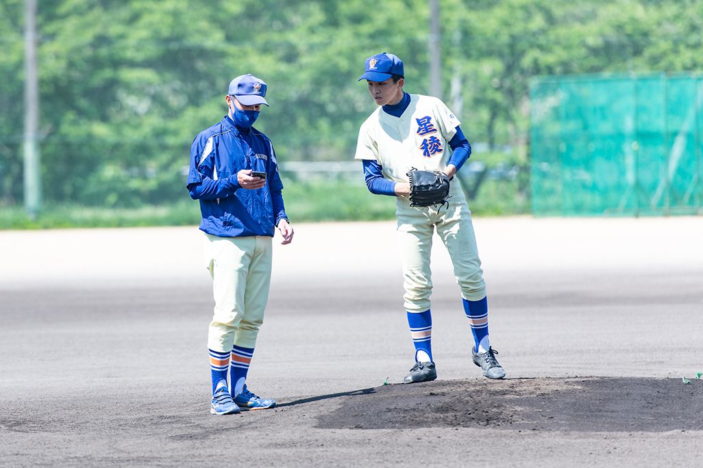 星稜中学校野球部のピッチング練習