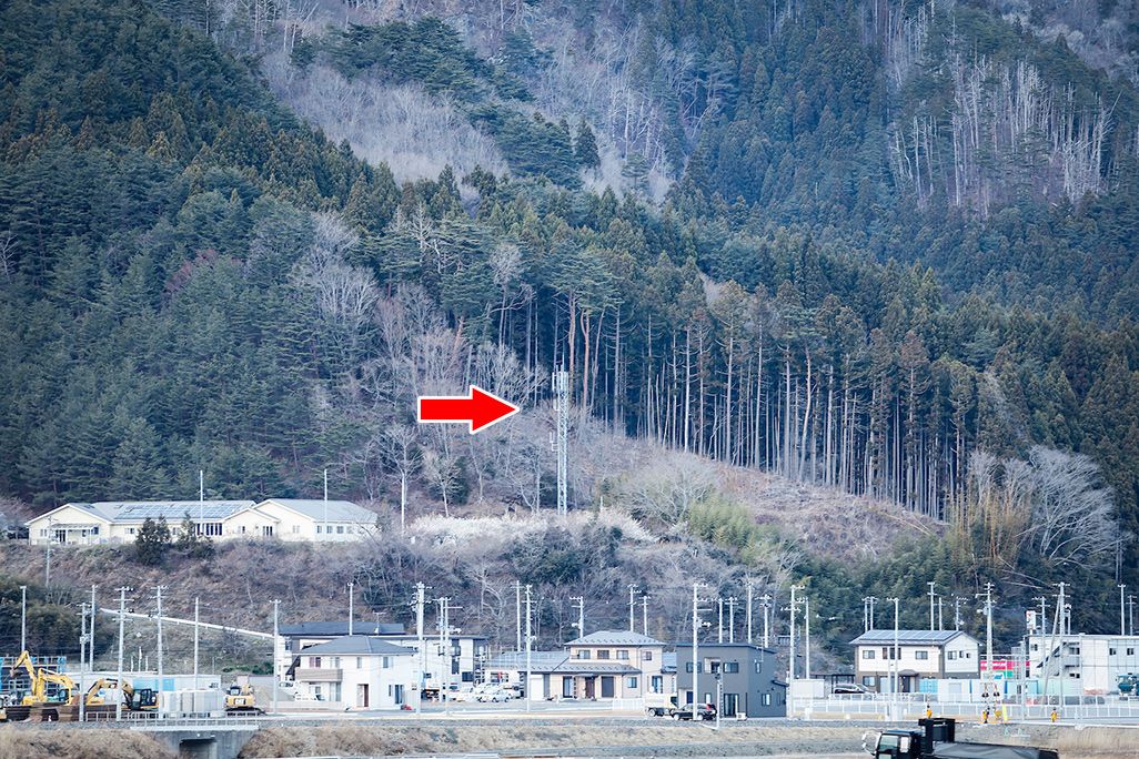 高台に移設した鵜住居地区の基地局