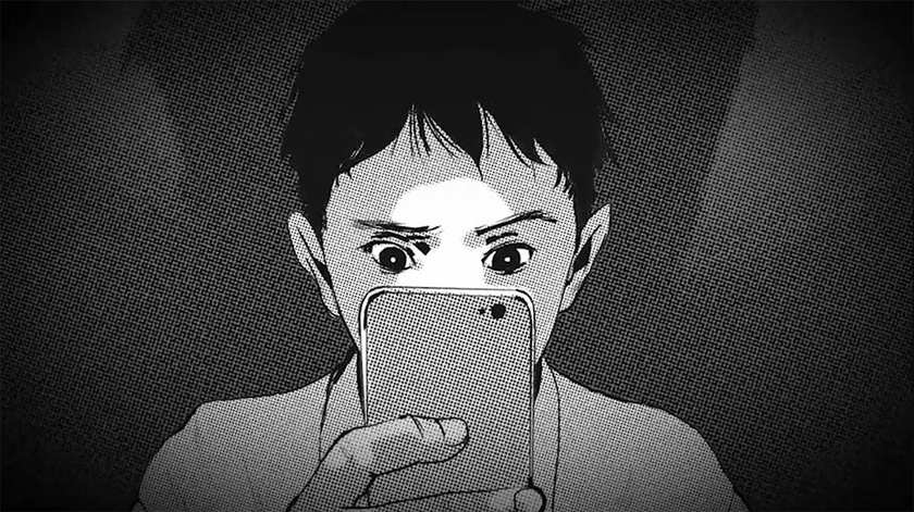 スマホゲームにのめり込むしゅん君