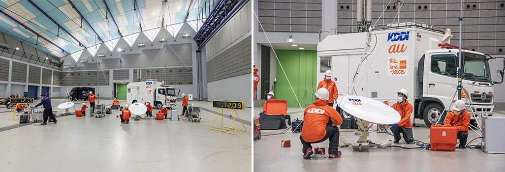可搬型基地局の組み立て
