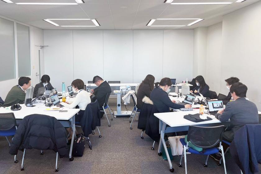 障がい者向け長期インターンシップの様子