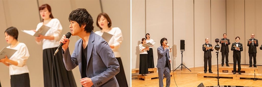 藤巻亮太さんと東京混声合唱団による音のVR収録風景